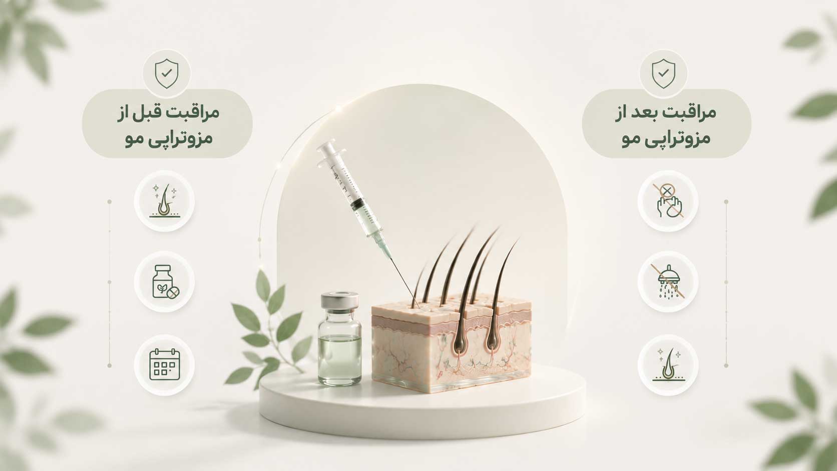 مراقبت های قبل و بعد از مزوتراپی مو