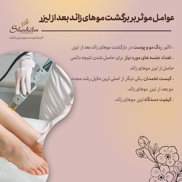 برگشت موهای زائد بعد از لیزر